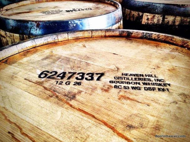Honolulu Beerworks Heaven Hill borboun barrels