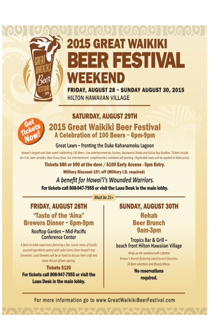 Great Waikiki Beer Festival Events 2015