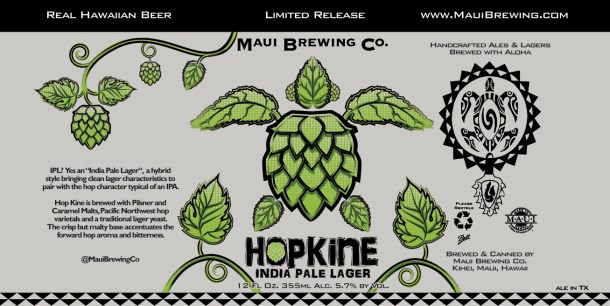Hop Kine Maui Brewing Label
